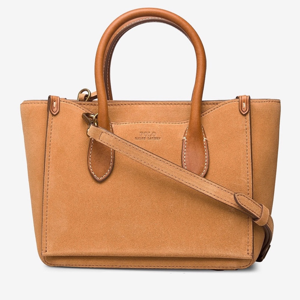 Holiday Sale!🔥 NEW Polo Ralph Lauren Tan Suede Mini Sloane Satchel.